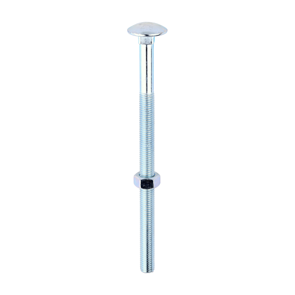 [12200CB] Carriage Bolts & Hex Nuts - Zinc - M12 x 200 (Pack 10)