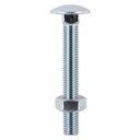 Carriage Bolts & Hex Nuts - Zinc - M8 x 50 (Pack 4)