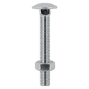 Carriage Bolts & Hex Nuts - Stainless Steel - M8 x 130 (Pack 3)