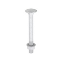 Carriage Bolts Hex Nuts & Form A Washers - Dome - Exterior - Silver - M8 x 75 (Pack 10)