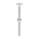 Carriage Bolts Hex Nuts & Form A Washers - Dome - Exterior - Silver - M8 x 110 (Pack 10)