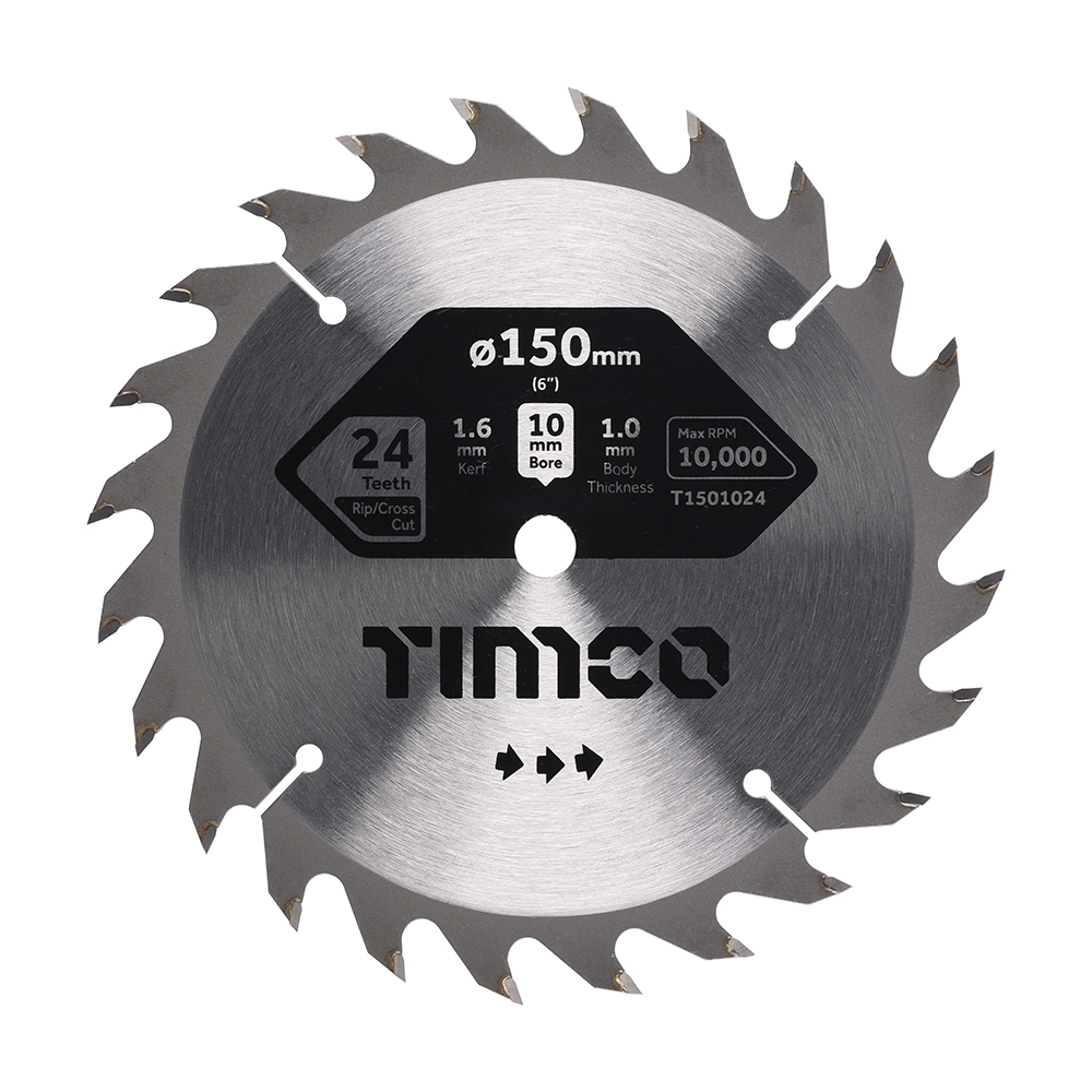 Handheld Cordless Circular Saw Blade - 150 x 10 x 24T (Pack 1)