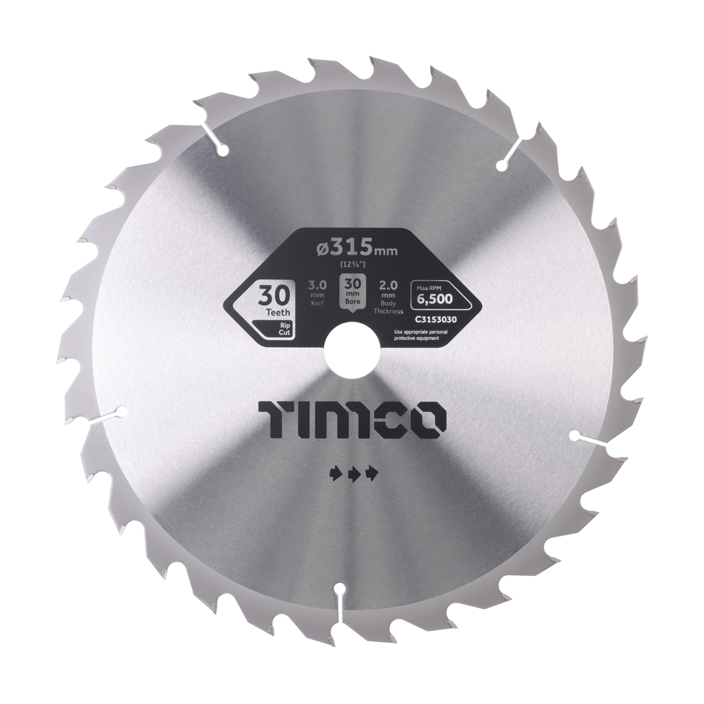 Circular Saw Blade - General Purpose - Coarse/Medium - 315 x 30 x 30T (Pack 1)