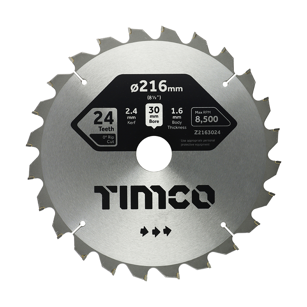 0° Mitre Saw Blade - 216 x 30 x 24T (Pack 1)