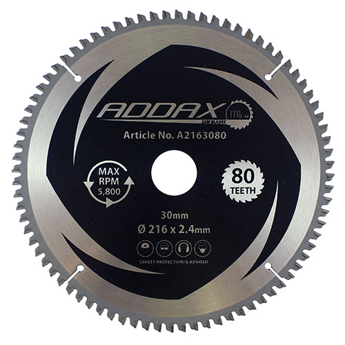 -5° Circular Saw Blade - 216 x 30 x 80T (Pack 1)