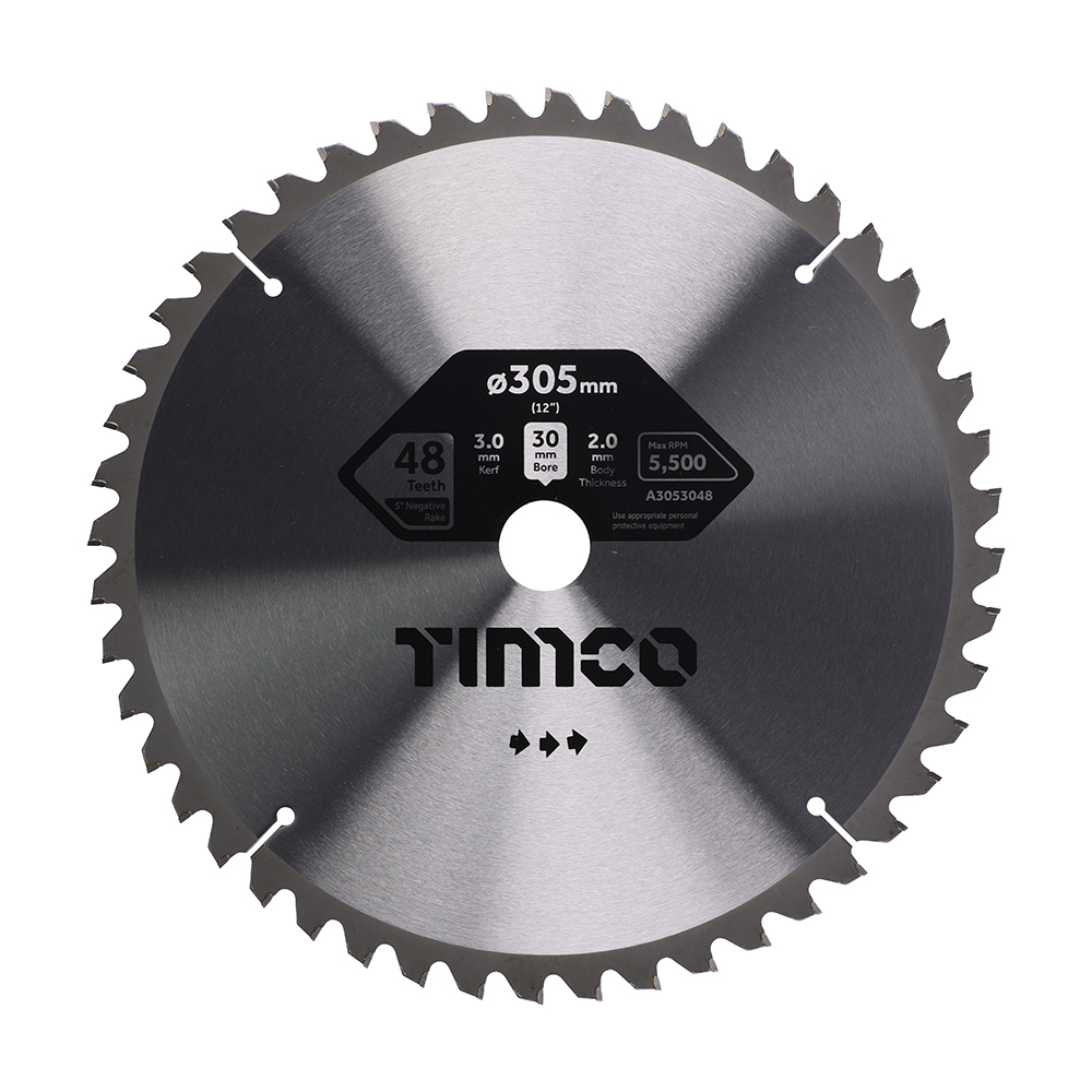 [A3053048] -5° Circular Saw Blade - 305 x 30 x 48T (Pack 1)