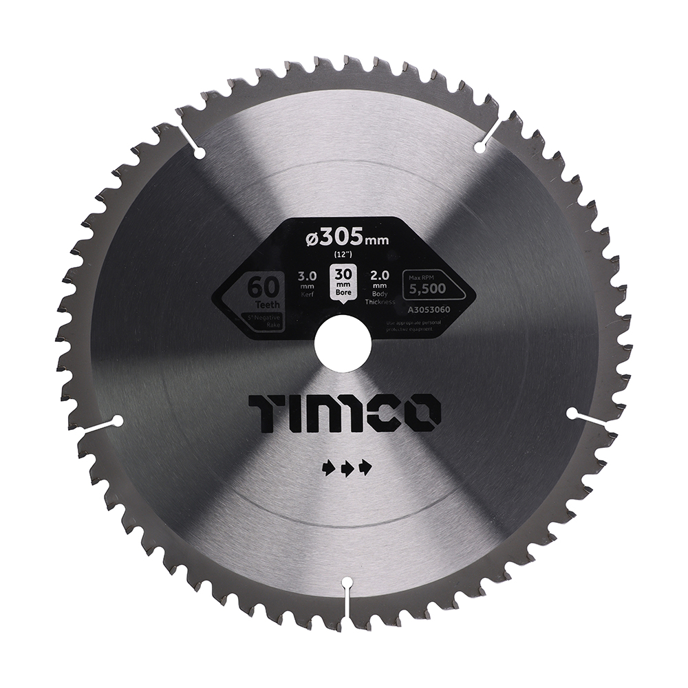 [A3053060] -5° Circular Saw Blade - 305 x 30 x 60T (Pack 1)