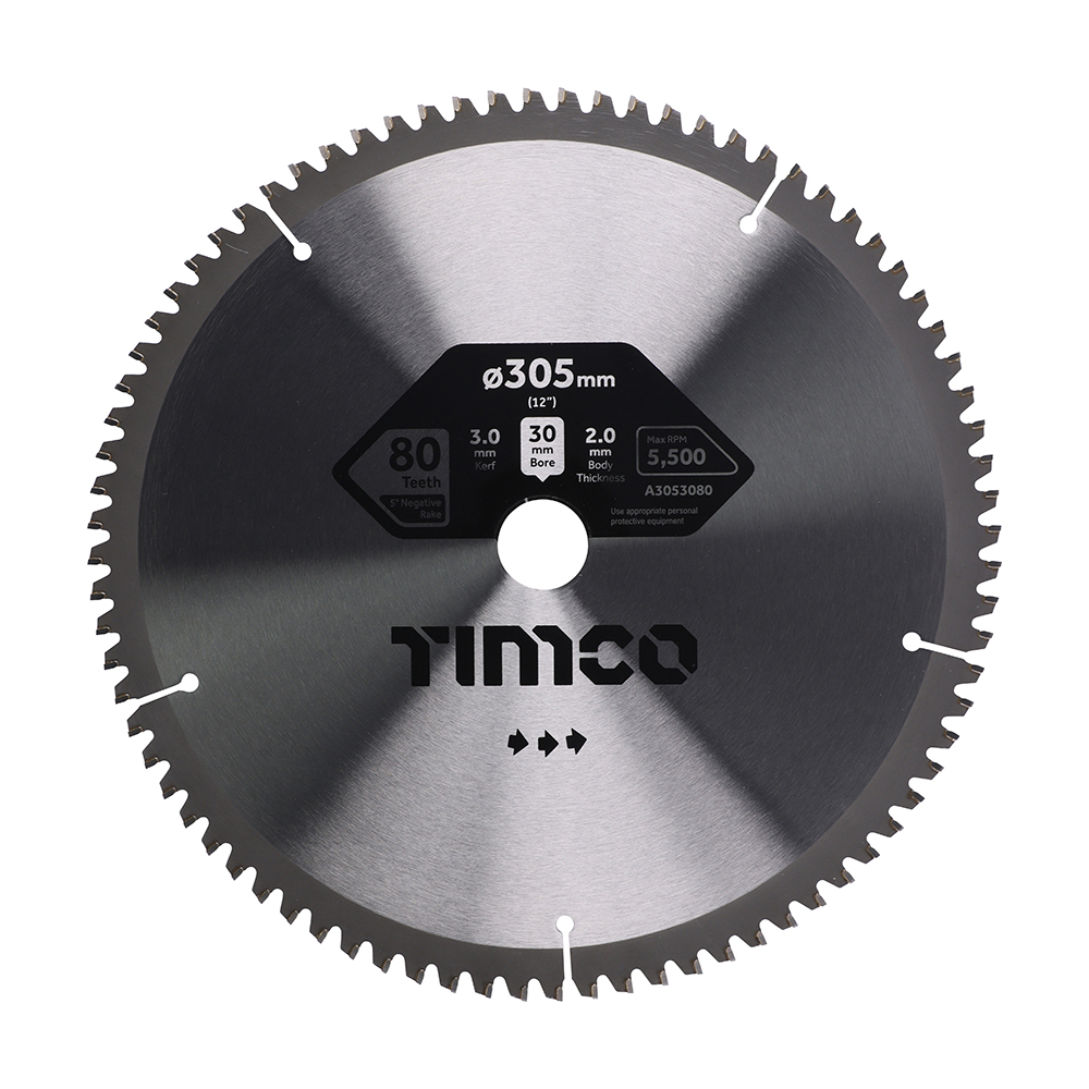 [A3053080] -5° Circular Saw Blade - 305 x 30 x 80T (Pack 1)
