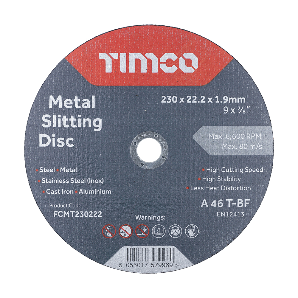 Bonded Abrasive Disc - For Cutting - 230 x 22.2 x 1.9 (Pack 25)