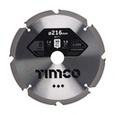 PCD Fibre Cement Saw Blade - 216 x 30 x 8T (Pack 1)