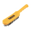 Plastic Handle Scratch Brush - Steel - 6 Rows (Pack 1)