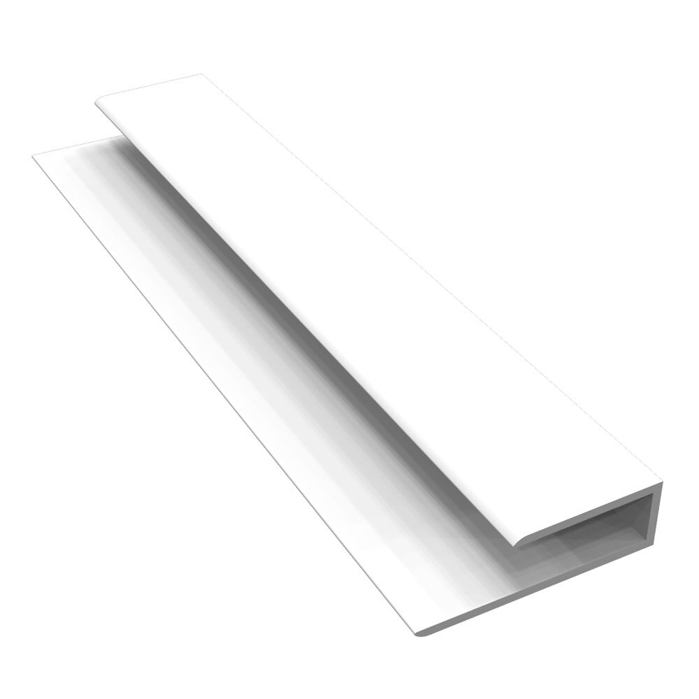 J TRIM FIXING CHANNEL 5M (WHITE)