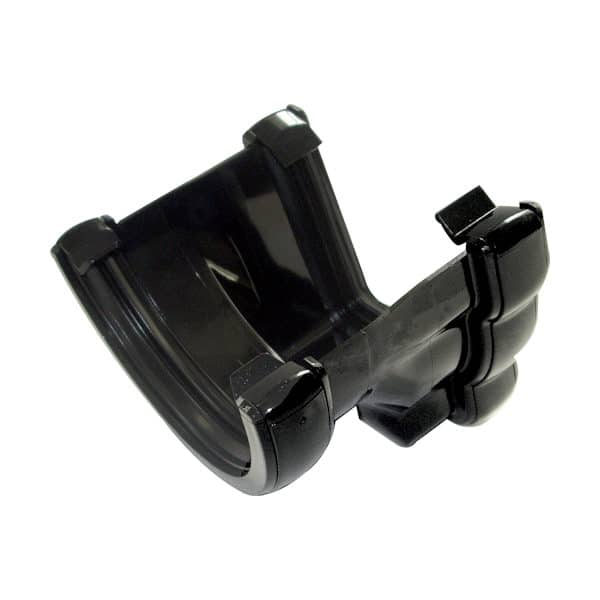 [RNR4BL] FLOPLAST L/H OGEE TO RND GUTTER ADP (BLACK)