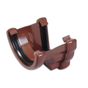 [RNR4BR] FLOPLAST L/H OGEE TO RND GUTTER ADP (BROWN)