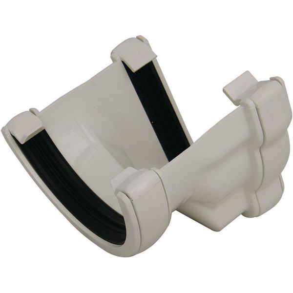 [RNR4W] FLOPLAST L/H OGEE TO RND GUTTER ADP (WHITE)