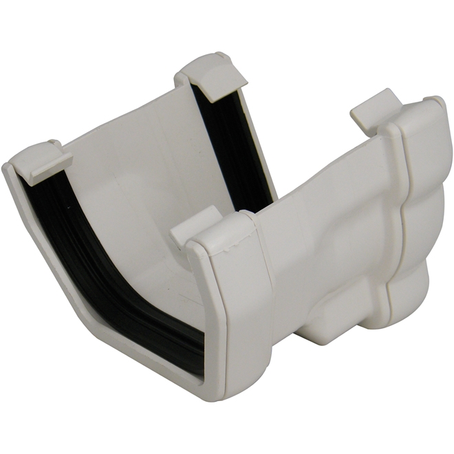 [RNS4W] FLOPLAST L/H OGEE TO SQ GUTTER ADP (WHITE)