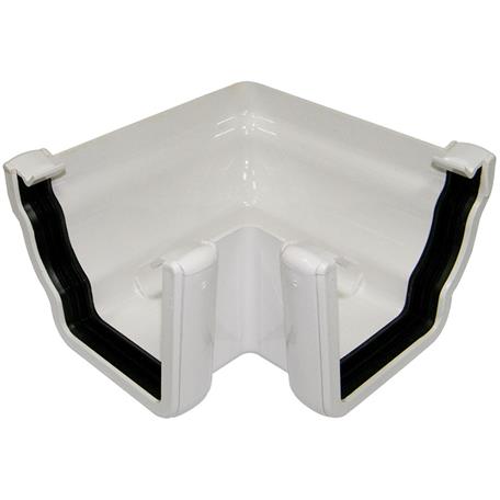 [RAN2W] FLOPLAST OGEE EXT 90 GUTTER ANGLE (WHITE)