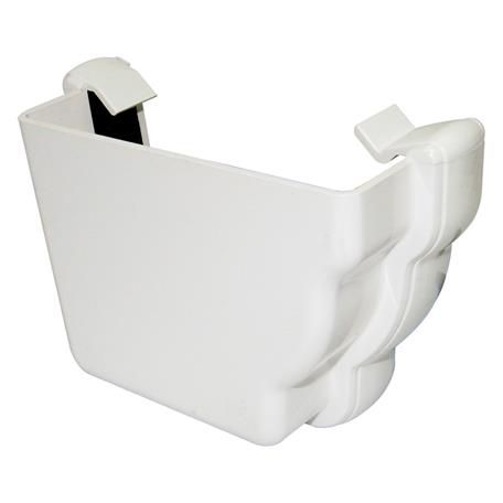 FLOPLAST OGEE EXT STOPEND L/H (WHITE)