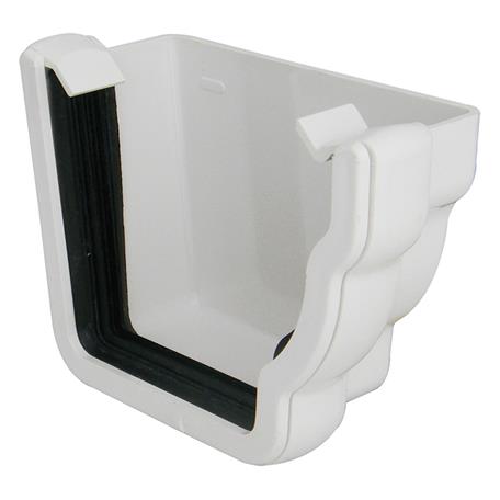 FLOPLAST OGEE EXT STOPEND R/H (WHITE)