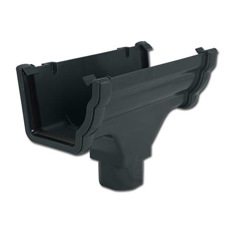 [RON1A] FLOPLAST OGEE RUNNING OUTLET (ANTHRACITE GREY)