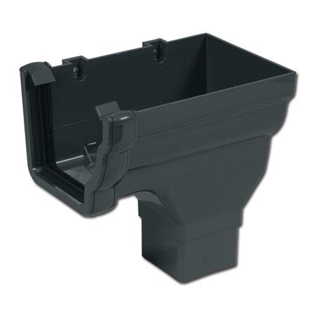 [RON3A] FLOPLAST OGEE STOPEND OUTLET R/H (ANTHRACITE GREY)