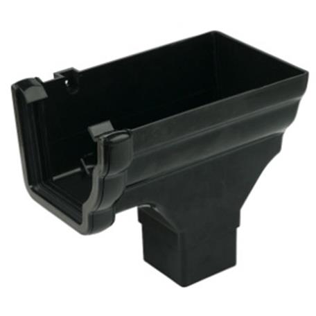 [RON3BL] FLOPLAST OGEE STOPEND OUTLET R/H (BLACK)