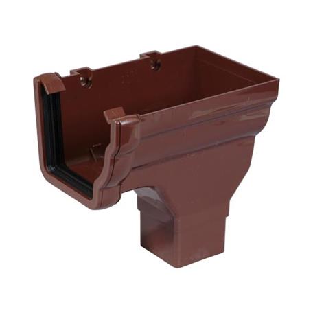 [RON3BR] FLOPLAST OGEE STOPEND OUTLET R/H (BROWN)