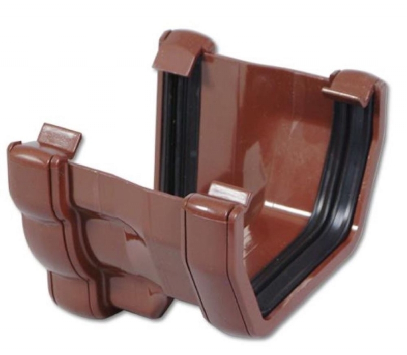 [RNS3BR] FLOPLAST R/H OGEE TO SQ GUTTER ADP (BROWN)
