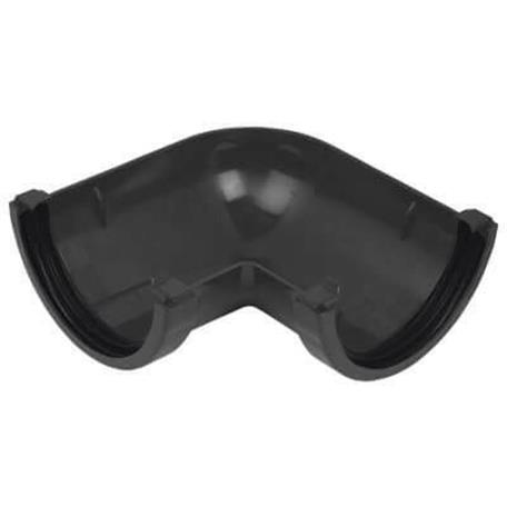 [RA1A] FLOPLAST ROUND 90 DEG GUTTER ANGLE (ANTHRACITE GREY)