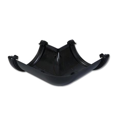 FLOPLAST ROUND 90 DEG GUTTER ANGLE (BLACK)