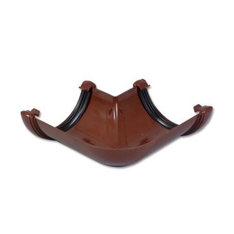 [RA1BR] FLOPLAST ROUND 90 DEG GUTTER ANGLE (BROWN)