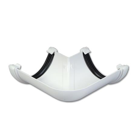 [RA1W] FLOPLAST ROUND 90 DEG GUTTER ANGLE (WHITE)