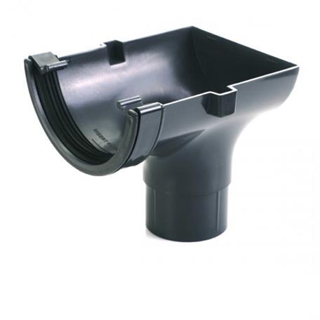FLOPLAST ROUND STOPEND OUTLET (ANTHRACITE GREY)