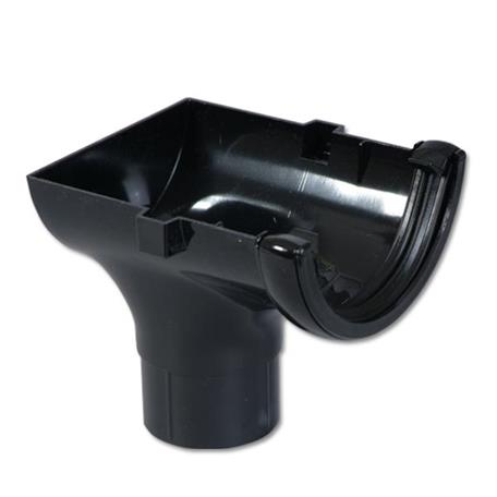 [RO2BL] FLOPLAST ROUND STOPEND OUTLET (BLACK)