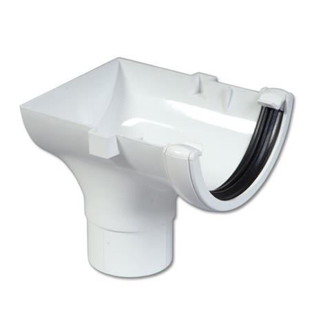 [RO2W] FLOPLAST ROUND STOPEND OUTLET (WHITE)