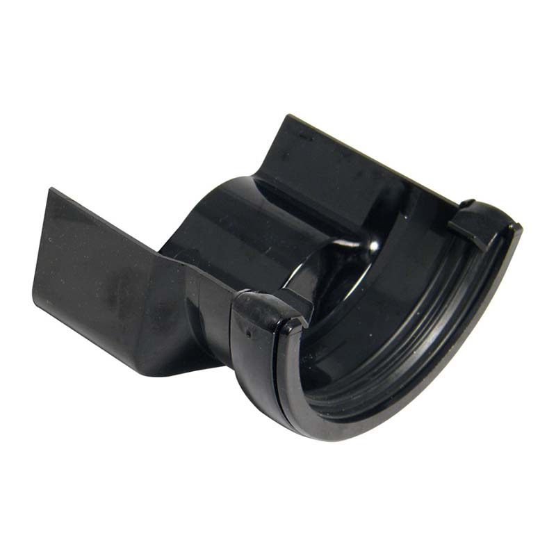 [RD4BL] FLOPLAST ROUND TO OGEE CAST GUTTER APT L/H (BLACK)