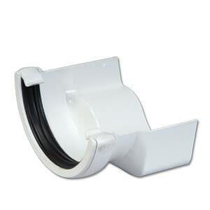 [RD4W] FLOPLAST ROUND TO OGEE CAST GUTTER APT L/H (WHITE)
