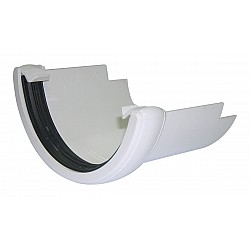 FLOPLAST ROUND TO ROUND CAST GUTTER APT (WHITE)