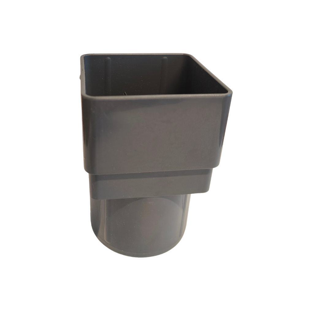 [RDS2A] FLOPLAST SQUARE TO ROUND PIPE ADAPTOR (ANTHRACITE GREY)