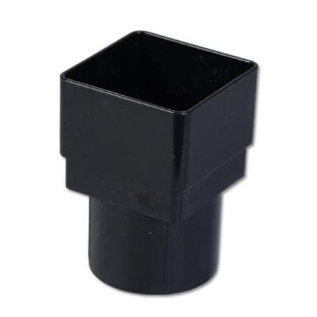 [RDS2BL] FLOPLAST SQUARE TO ROUND PIPE ADAPTOR (BLACK)
