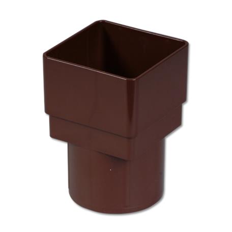 [RDS2BR] FLOPLAST SQUARE TO ROUND PIPE ADAPTOR (BROWN)