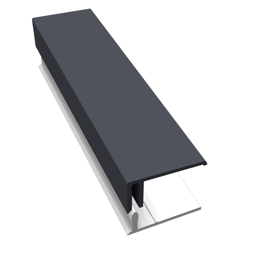 [EBC2PETSG] EMBOSSED CLADDING 2 PART EDGE TRIM 6M (SLATE GREY)