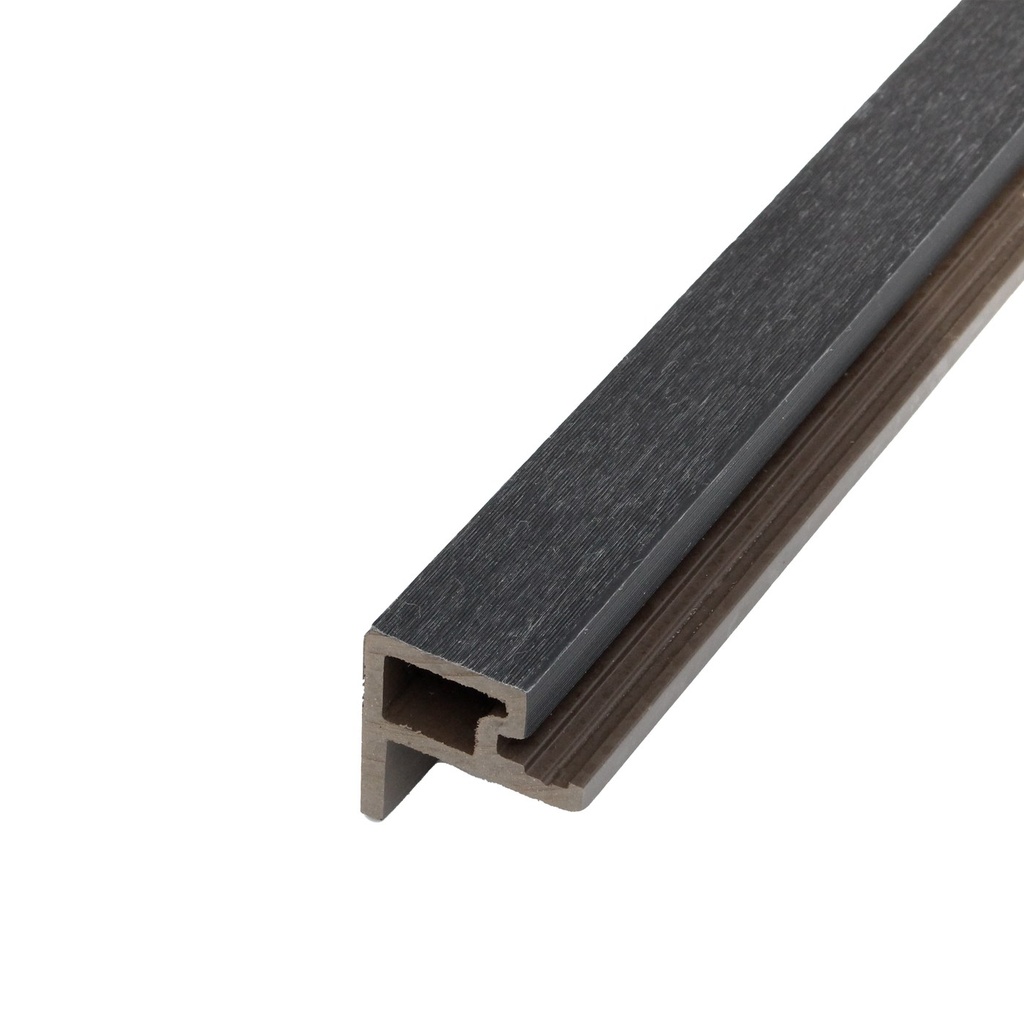[SCEPMB] SLATTED CLADDING END PIECE 2500MM (MIDNIGHT BLACK)